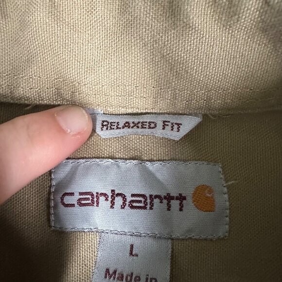 Carhartt Mens L Rugged Flex Short Sleeve Button Down Work Shirt 103555 253 - Picture 5 of 10